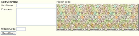 Impossible captcha: hidden code