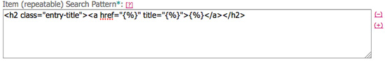 Define extraction rules at Feed43