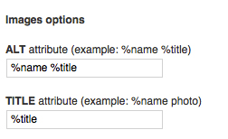 Set alt text and title attribute for images - WordPress