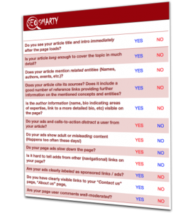 Page Quality Checklist