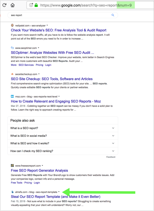 no featured snippet search results