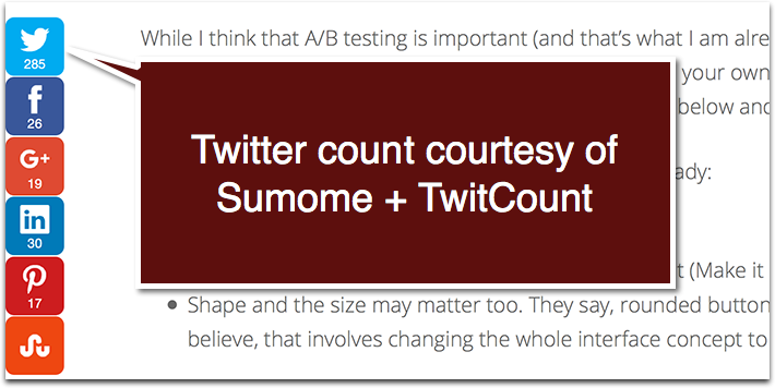 Sumome plus TwitCount