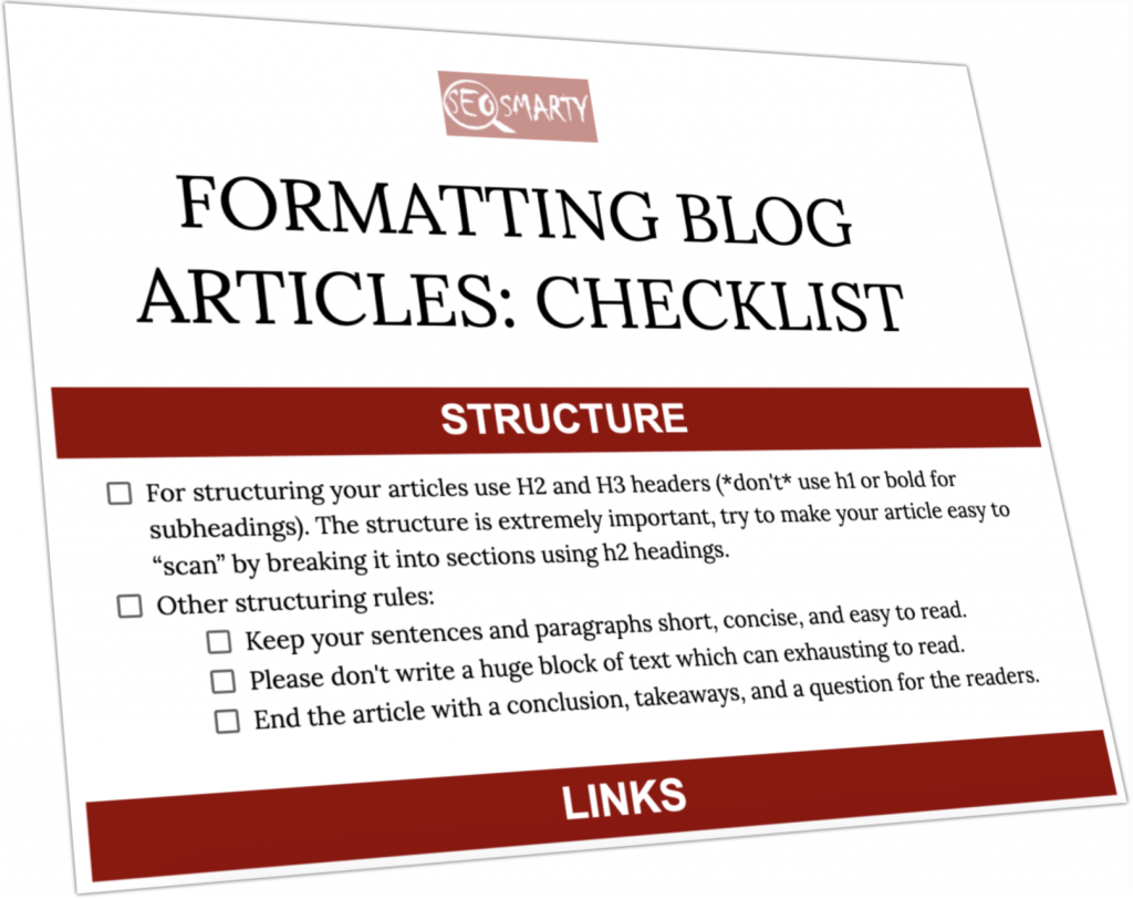 Blog Post Checklist: Check All Prior to Hitting "Publish"
